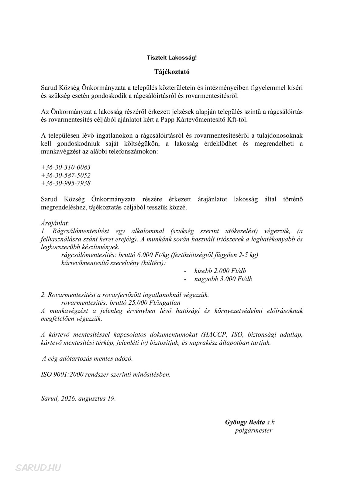 Rágcsálóírtás